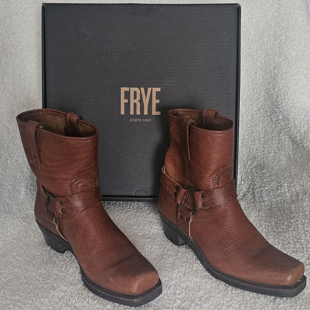 Frye Brown Leather Ankle Boots